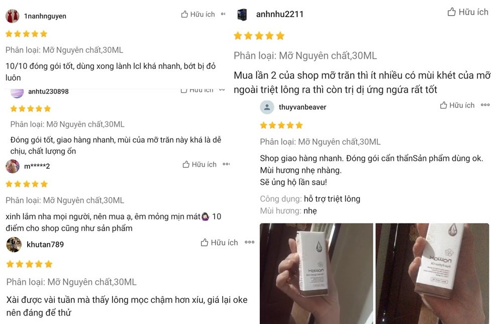 Review của người dùng về mỡ trăn nguyên chất Nowax